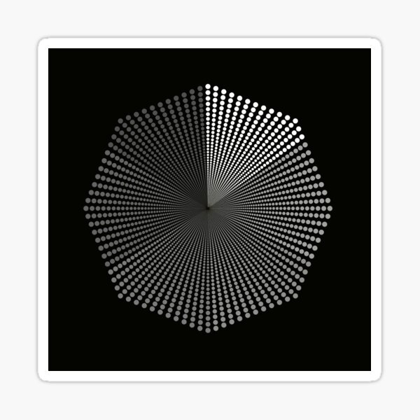 Gray Octagon Infinity Dots Sticker