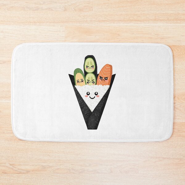 Item preview, Funny Temaki Sushi Sticker for Japanese Food Illustration designed and sold by SaavedraDesign.