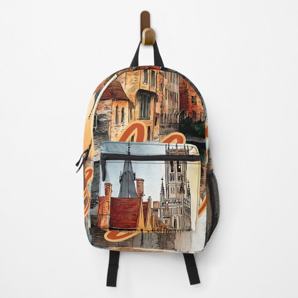Item preview, Bruges Vintage Travel Poster – Belgium Wall Art Print designed and sold by TuncGK.