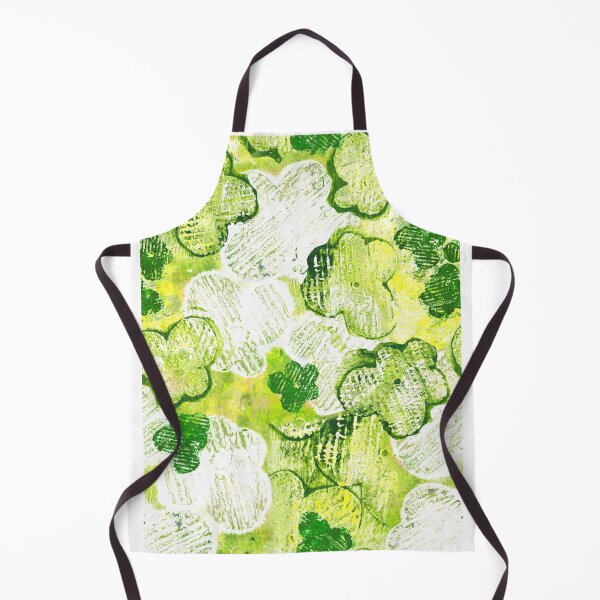 Item preview, abstract bubbly monoprint blossoms - spring green designed and sold by kobyakov.