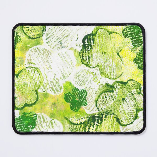 Item preview, abstract bubbly monoprint blossoms - spring green designed and sold by kobyakov.