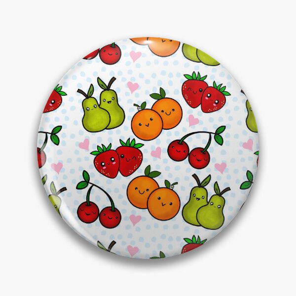 Aperçu de l'œuvre Fruits kawaii mignons créée et vendue par Onehappyhook.