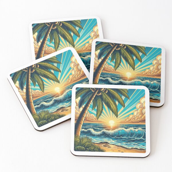 Item preview, Tropical Beach Vibes: AI Comic Design with Young Coconut – Perfect for Relaxed Vacation Clothing & Accessories designed and sold by knalpot-design.