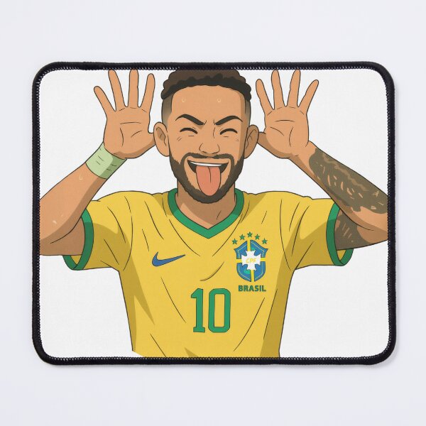 Item preview, Neymar Brazil – Tongue-Out Celebration | Yellow Kit #10 | Ghibli Style designed and sold by Gabazo Store.