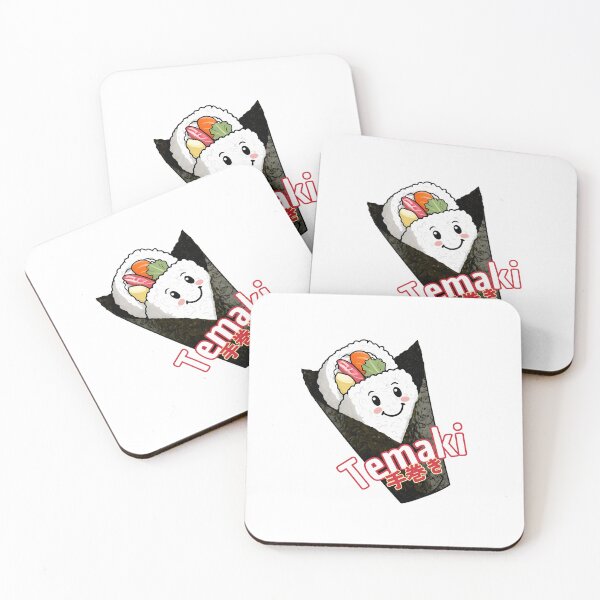 Item preview, Temaki Sushi Sticker Kawaii Japanese Food Illustration designed and sold by SaavedraDesign.