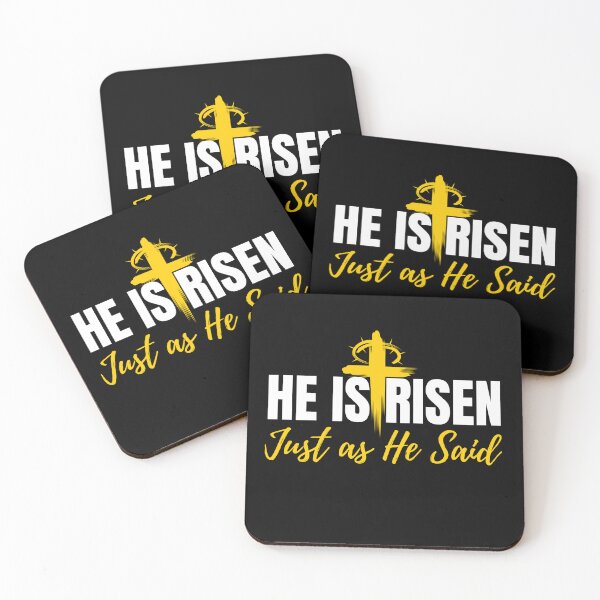 Item preview, He is Risen, Just As He Said Christian Faith Design designed and sold by Raise2Shine.