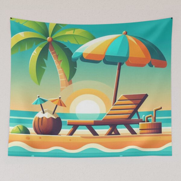 Item preview, Modern Tropical Beach Vibes: AI Comic Design with Young Coconut – Perfect for Vacation Clothing & Accessories designed and sold by knalpot-design.