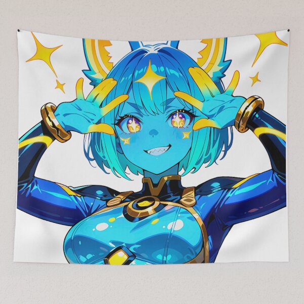 Item preview, Neon Velocity: The Blue Speedster Girl designed and sold by LunattaStore.