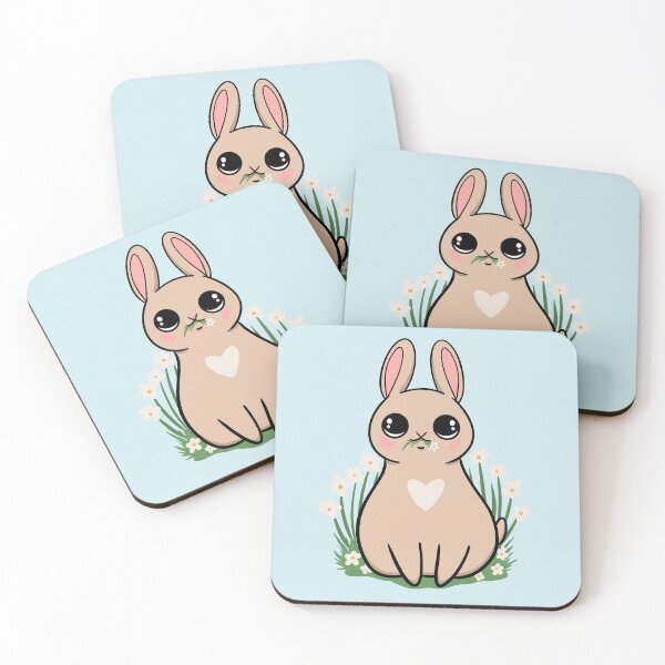 Item preview, Adorable Bunny Eating Flowers designed and sold by makell-creates.