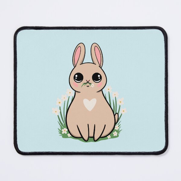 Item preview, Adorable Bunny Eating Flowers designed and sold by makell-creates.