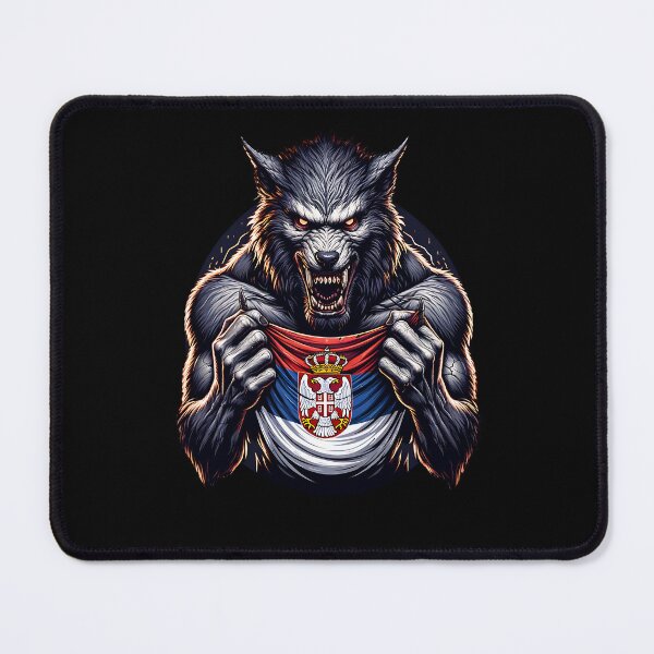 Item preview, Werewolf with Serbian flag designed and sold by ReneMM.