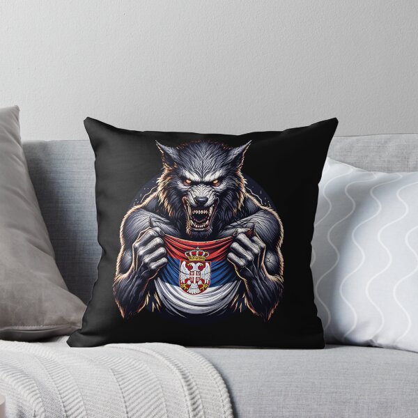 Item preview, Werewolf with Serbian flag designed and sold by ReneMM.