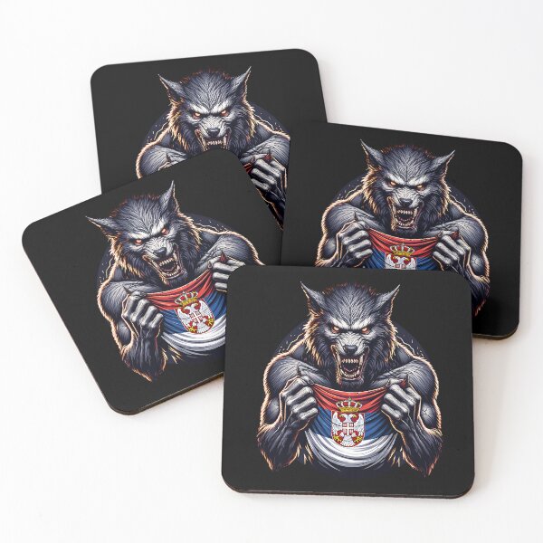 Item preview, Werewolf with Serbian flag designed and sold by ReneMM.