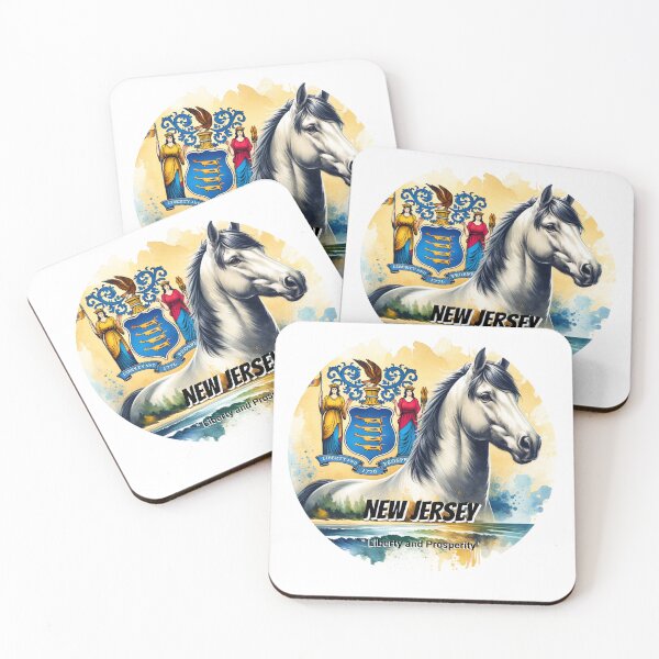 Item preview, New Jersey — Horse | State Animal Watercolor Art designed and sold by MTeesGA.