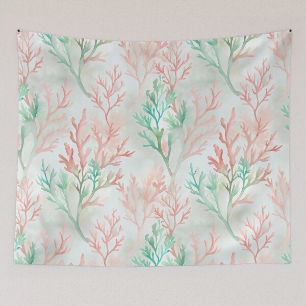 Item preview, Mexico Coral Reef Watercolor Print designed and sold by dulceguavashop.