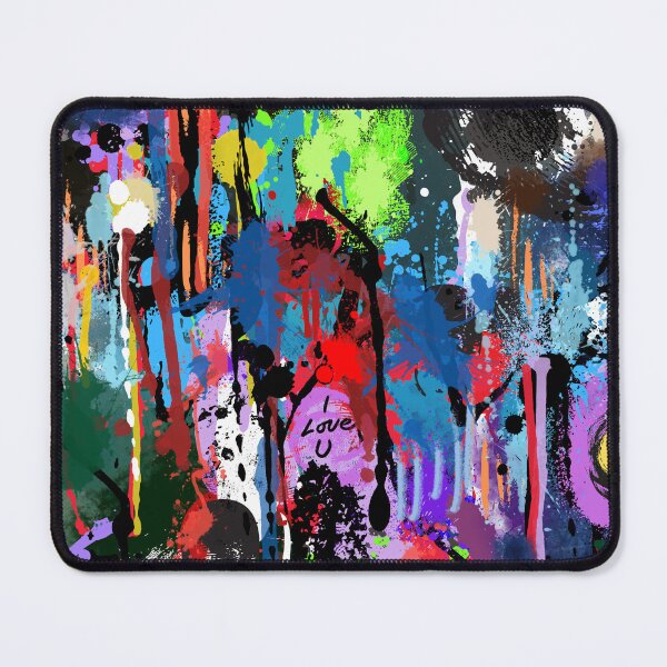 Item preview, I Love U, Vibrant Abstract Expression of Chaotic Emotion❤️ designed and sold by Art With Impact – Statement Art & Apparel for Deep Thinkers.