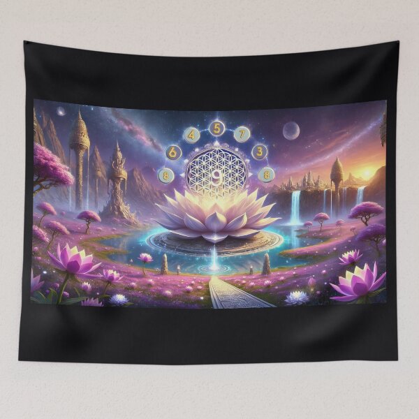 Item preview, The Lotus Flower of Sacred Numbers Temple 001L3P191TH8 designed and sold by OsirizyahDesign.