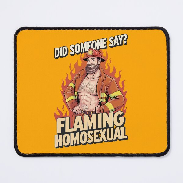 Item preview, Flaming Homo | Vintage Illustration | Gay Fire Fighter designed and sold by Mattk270.