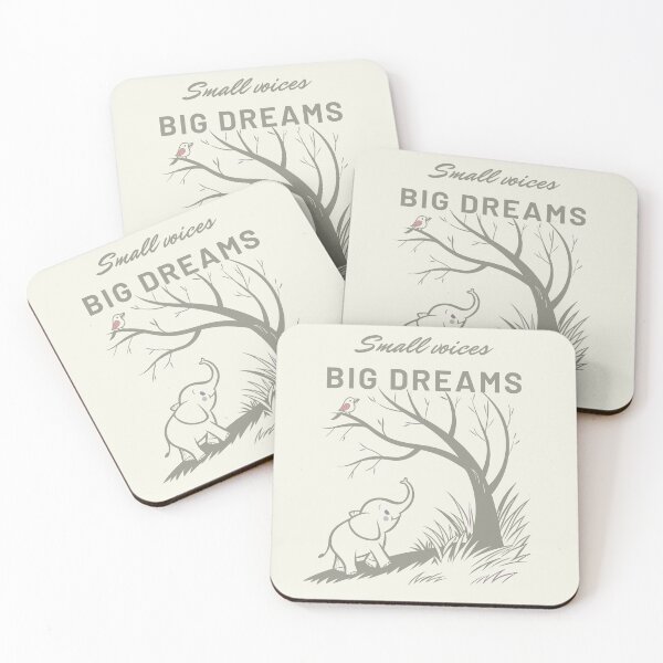 Item preview, Small Voices, Big Dreams: Elephant & Bird Whimsical Art designed and sold by GOATMATCH.