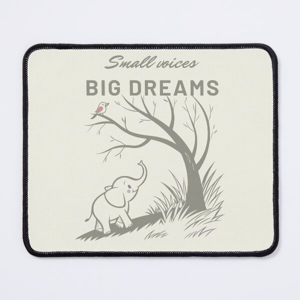 Item preview, Small Voices, Big Dreams: Elephant & Bird Whimsical Art designed and sold by GOATMATCH.