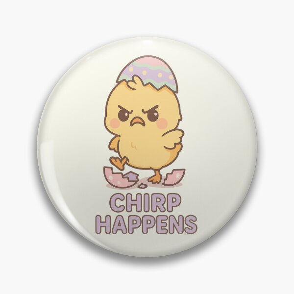 Item preview, Chirp Happens – Angry Kawaii Chick Funny Easter Sticker designed and sold by Kampendesigns.