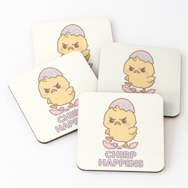 Item preview, Chirp Happens – Angry Kawaii Chick Funny Easter Sticker designed and sold by Kampendesigns.