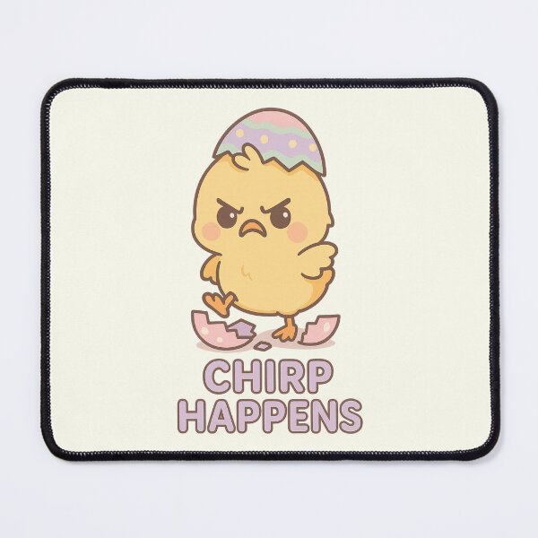 Item preview, Chirp Happens – Angry Kawaii Chick Funny Easter Sticker designed and sold by Kampendesigns.