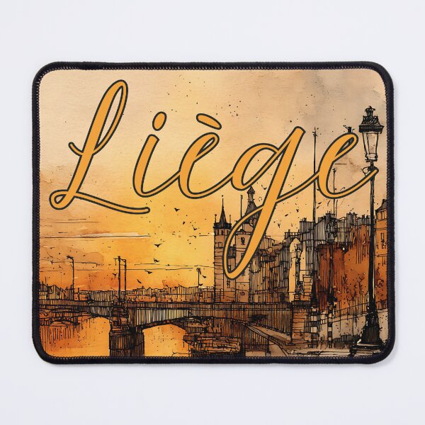 Item preview, Liège Canal View Art – Belgium Evening City Poster designed and sold by TuncGK.