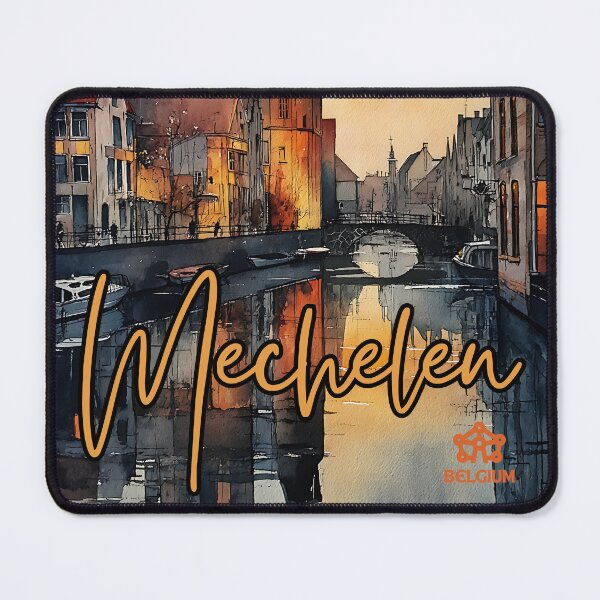 Item preview, Mechelen Belgium Cathedral Print – Sunset City Wall Art designed and sold by TuncGK.