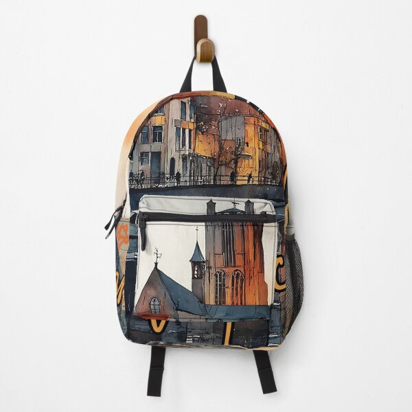 Item preview, Mechelen Belgium Cathedral Print – Sunset City Wall Art designed and sold by TuncGK.