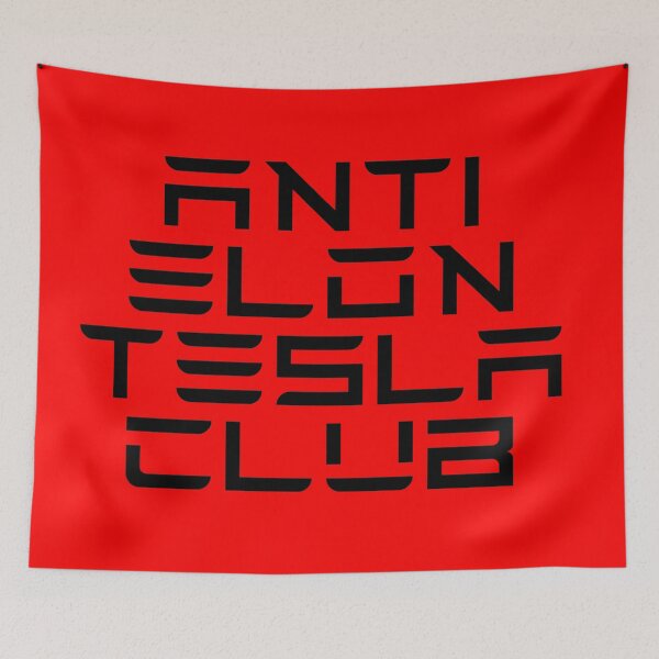 Item preview, anti elon tesla club, tesla font style  designed and sold by BrightNook.
