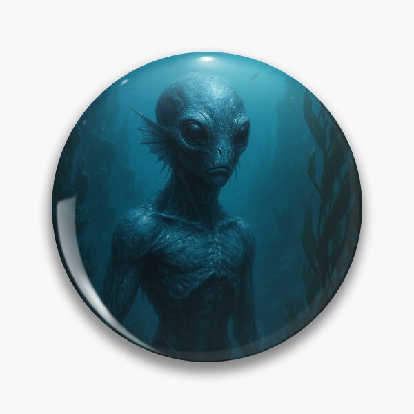 Item preview, Amphibious Alien Creature in Abandoned Facility – Realistic Sci-Fi Art designed and sold by PrometheusStyle.