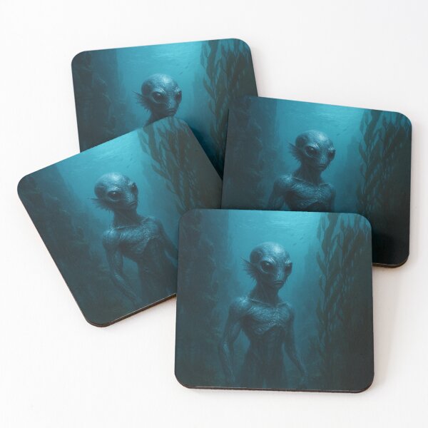 Item preview, Amphibious Alien Creature in Abandoned Facility – Realistic Sci-Fi Art designed and sold by PrometheusStyle.