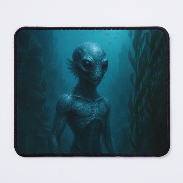 Item preview, Amphibious Alien Creature in Abandoned Facility – Realistic Sci-Fi Art designed and sold by PrometheusStyle.