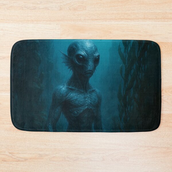 Item preview, Amphibious Alien Creature in Abandoned Facility – Realistic Sci-Fi Art designed and sold by PrometheusStyle.