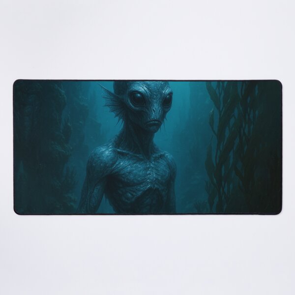 Item preview, Amphibious Alien Creature in Abandoned Facility – Realistic Sci-Fi Art designed and sold by PrometheusStyle.
