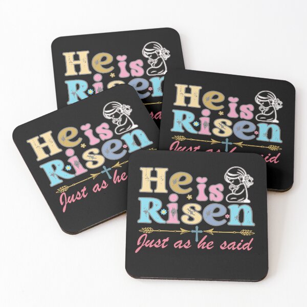 Item preview, He is Risen, Just As He Said Christian Faith Design designed and sold by Raise2Shine.
