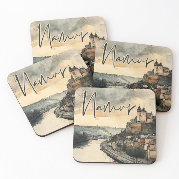 Item preview, Namur River Sunset Poster – Belgium City View Art designed and sold by TuncGK.
