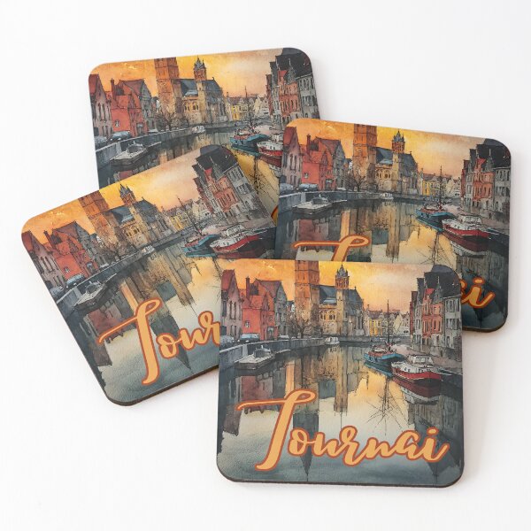 Item preview, Tournai Skyline Poster – Belgium Tower Architecture Art designed and sold by TuncGK.