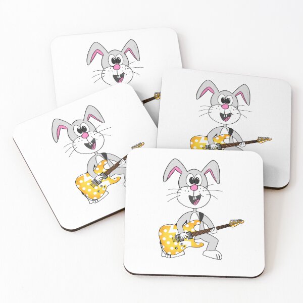 Item preview, Easter Bunny Playing Electric Guitar Guitarist Musician designed and sold by doodlerob.