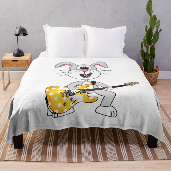 Item preview, Easter Bunny Playing Electric Guitar Guitarist Musician designed and sold by doodlerob.