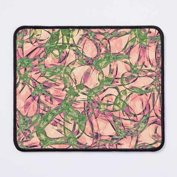 Item preview, Curls and Tangles Abstract in Green and Pinks designed and sold by Karen Simon.