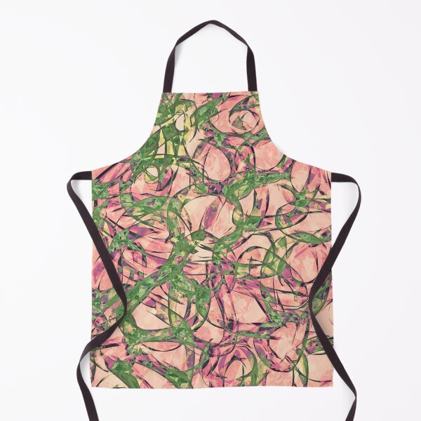 Item preview, Curls and Tangles Abstract in Green and Pinks designed and sold by Karen Simon.