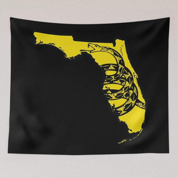 Item preview, FLORIDA  - Libertarian - Don't Tread On Me Gadsden Snake on FLORIDIAN Map designed and sold by pelagio.