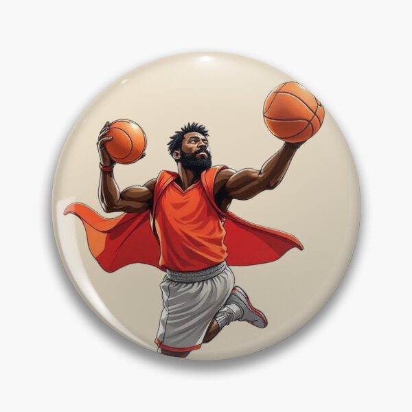 Item preview, African American Basketball Player holding 2 Basketballs designed and sold by binspired2shop.