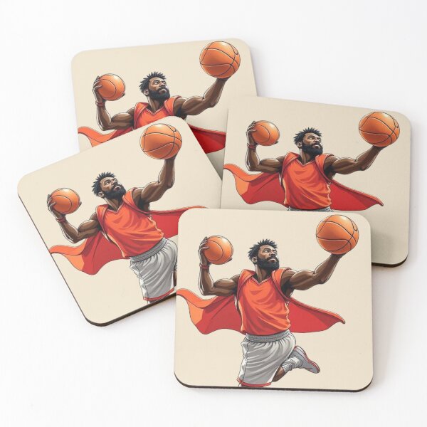 Item preview, African American Basketball Player holding 2 Basketballs designed and sold by binspired2shop.