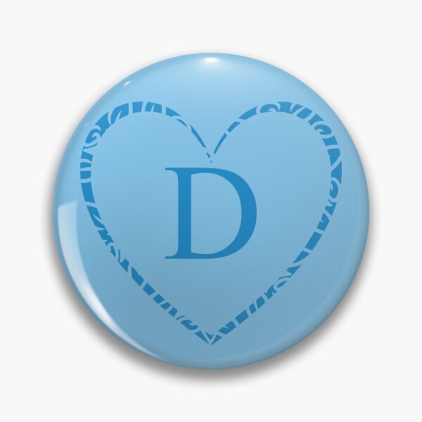 Item preview, Cute Blue Heart & Monogram Letter "D" Charm designed and sold by WD-Artist.