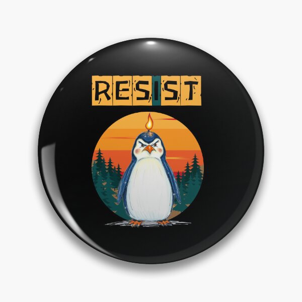 Item preview,  resist penguin  retro vintage sunset designed and sold by RokaCircles.
