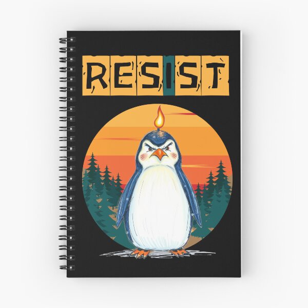 Item preview,  resist penguin  retro vintage sunset designed and sold by RokaCircles.