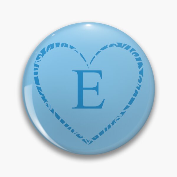 Item preview, Cute Blue Heart & Monogram Letter "E" Charm designed and sold by WD-Artist.